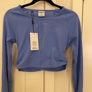 Gymshark x Whitney Simmons Whitney LS Crop Top - Intense Beautiful Blue - Medium